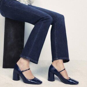 Zara  PATENT LEATHER SHOES WITH WIDE HEEL SIZE  USA 9 26.0 CM   1222/110/010